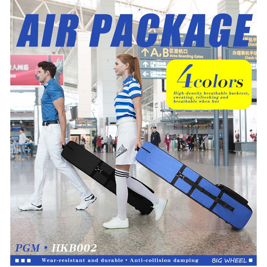 Túi golf hàng không Air Package, túi golf máy bay có bánh xe chính hãng PGM, cover túi bọc gậy golf Travel Bags HKB002
