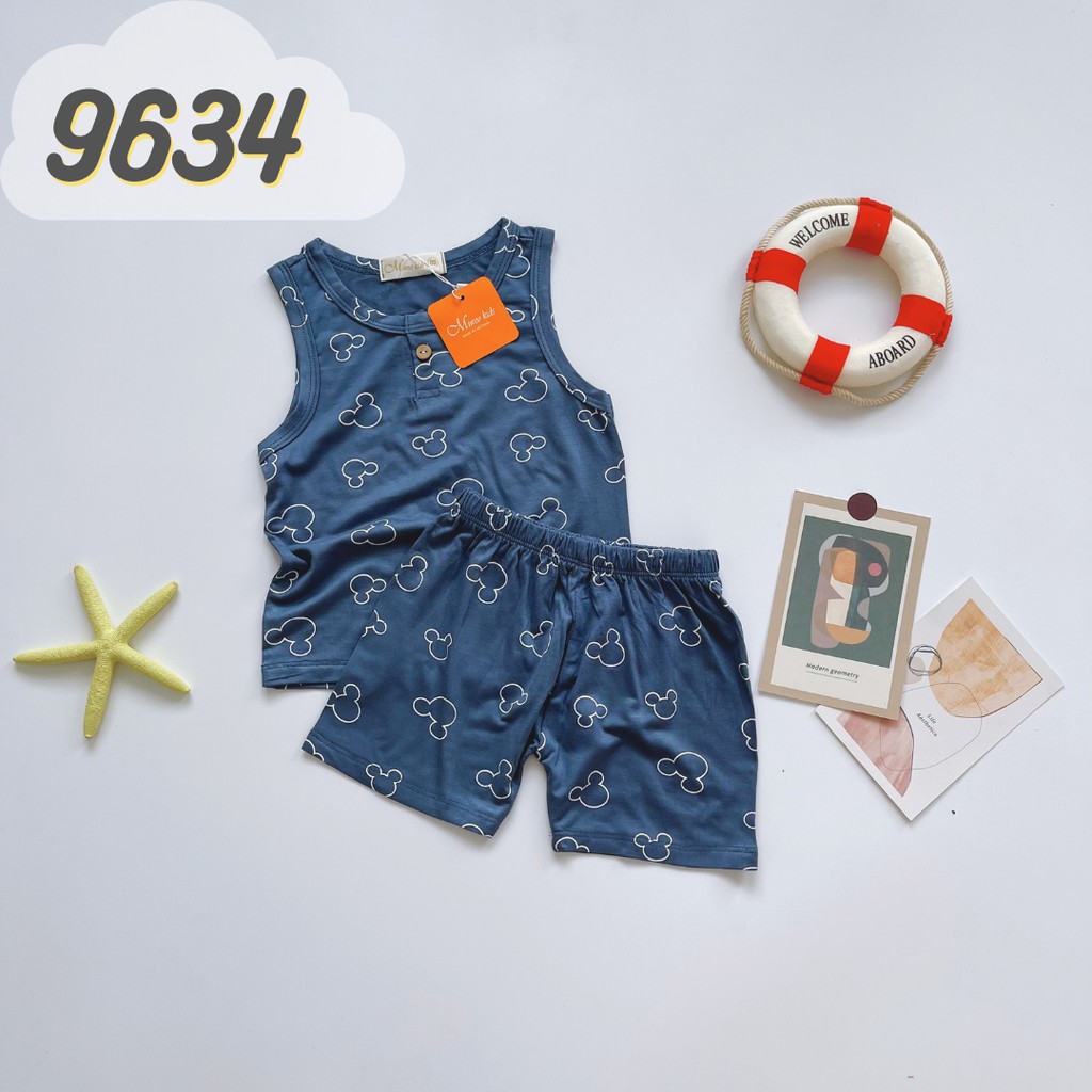 Bộ Ba Lỗ Cho Bé Nhiều Màu Có Size Từ 7-25KG