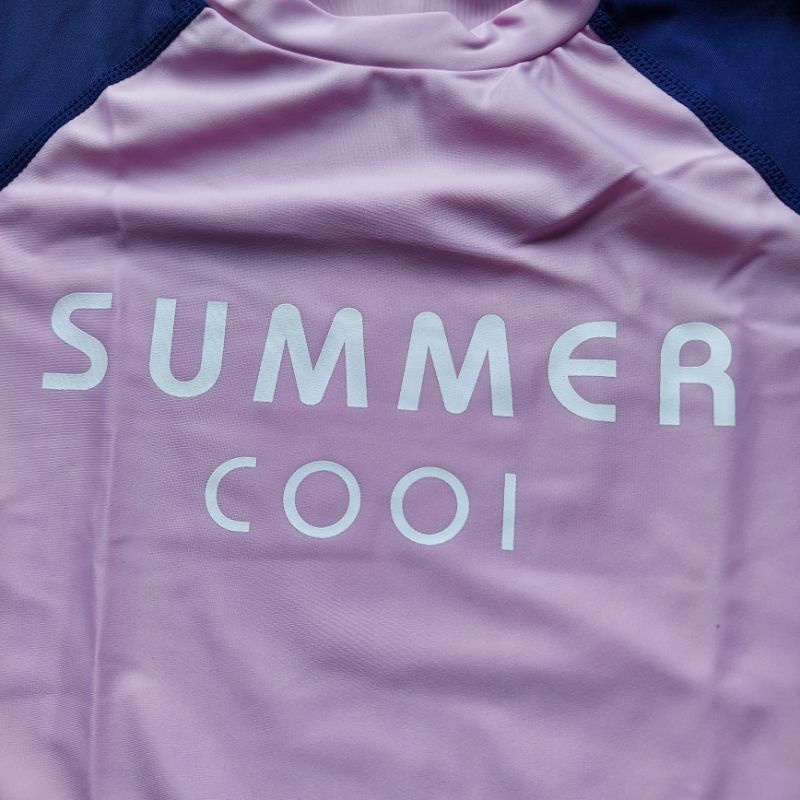 Sét đồ bơi 25-55kg quần ngắn 2 lớp + áo bơi ngắn tay Summer cool YY2098 cho bé gái size lớn hiệu YLIKE