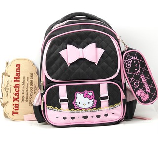 [ Balo đi học ] Balo trẻ em cao cấp Hello Kitty chính hãng chống gù lưng BB502 ❤👜❤👜❤👜