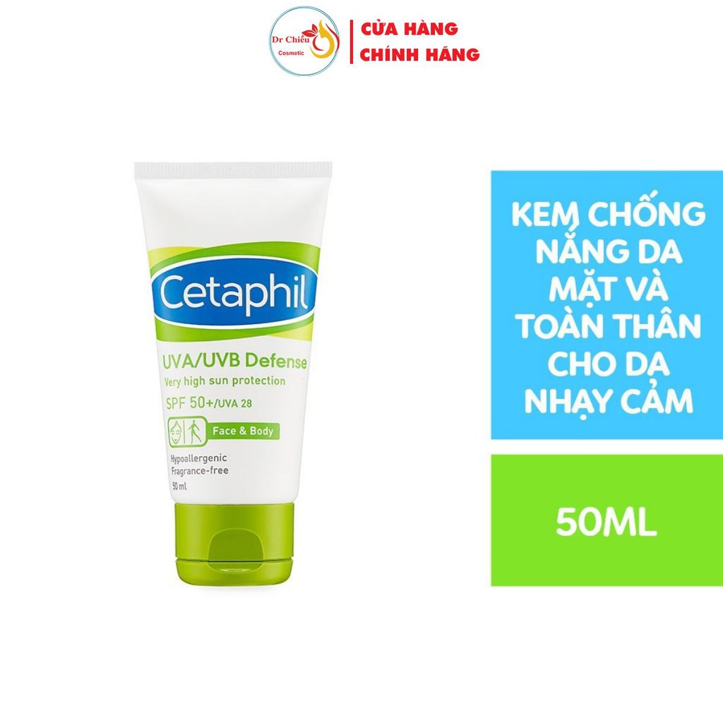 Kem chống nắng Cetaphil ⚜️ CETAPHIL UVA/UVB DEFENSE VERY HIGH SUN PROTECTION SPF50+/UVA28