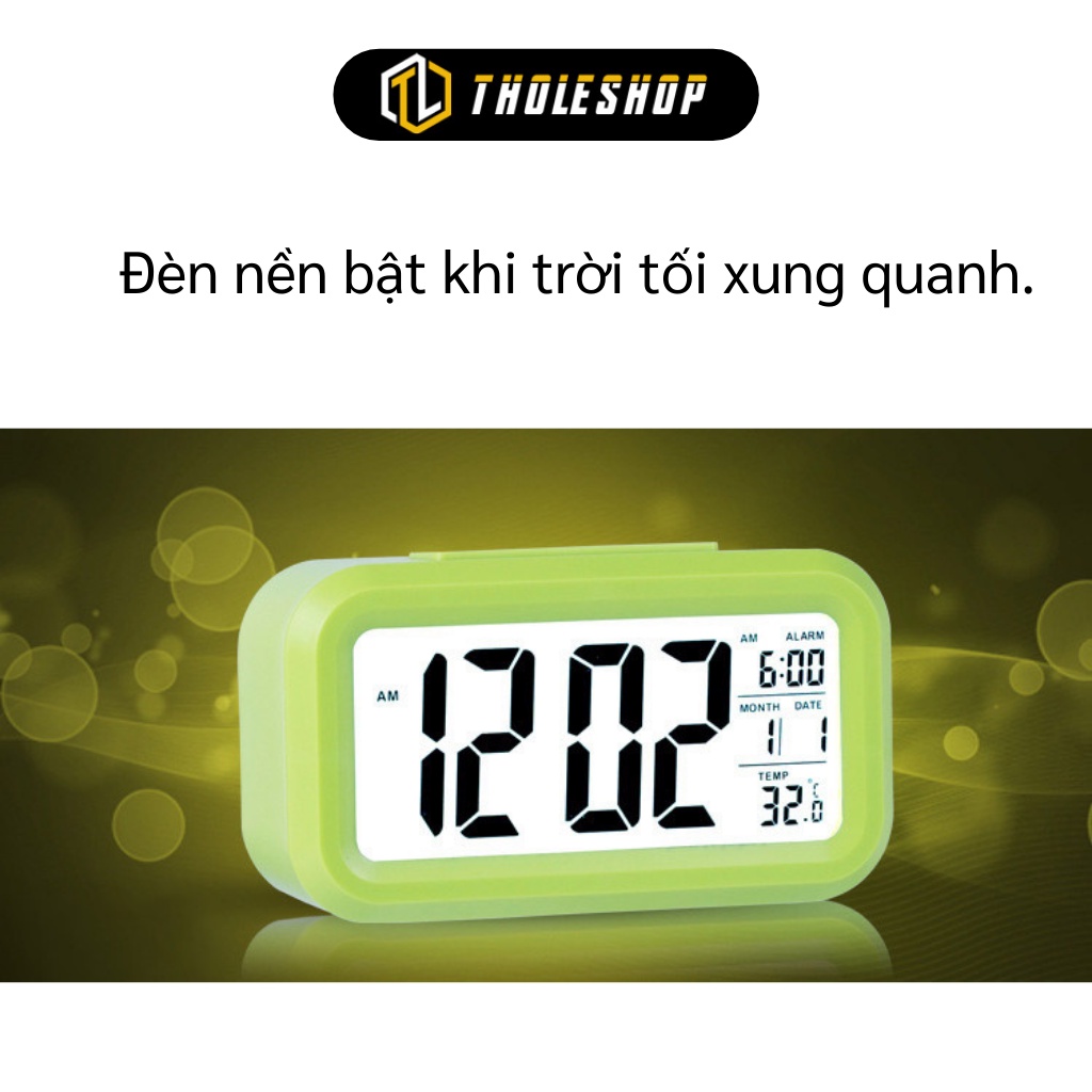Đồng Hồ Báo Thức - Đồng Hồ Led Để Bàn Kèm Nhiệt Kế Và Thời Gian Đa Năng 4255
