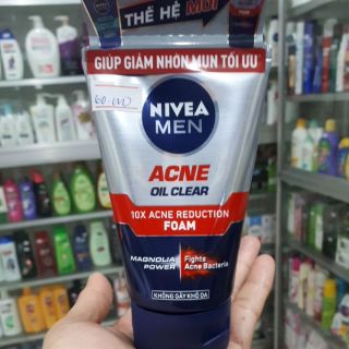 SỮA RỬA MẶT SẠCH NHỜN & MỤN CHO NAM NIVEA ACNE 100G,THẾ HỆ ĐỘT PHÁ MỚI!