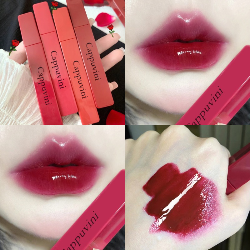 Son Bóng Trong Suốt 6 Màu Tùy Chọn Dưỡng Ẩm Tiện Dụng