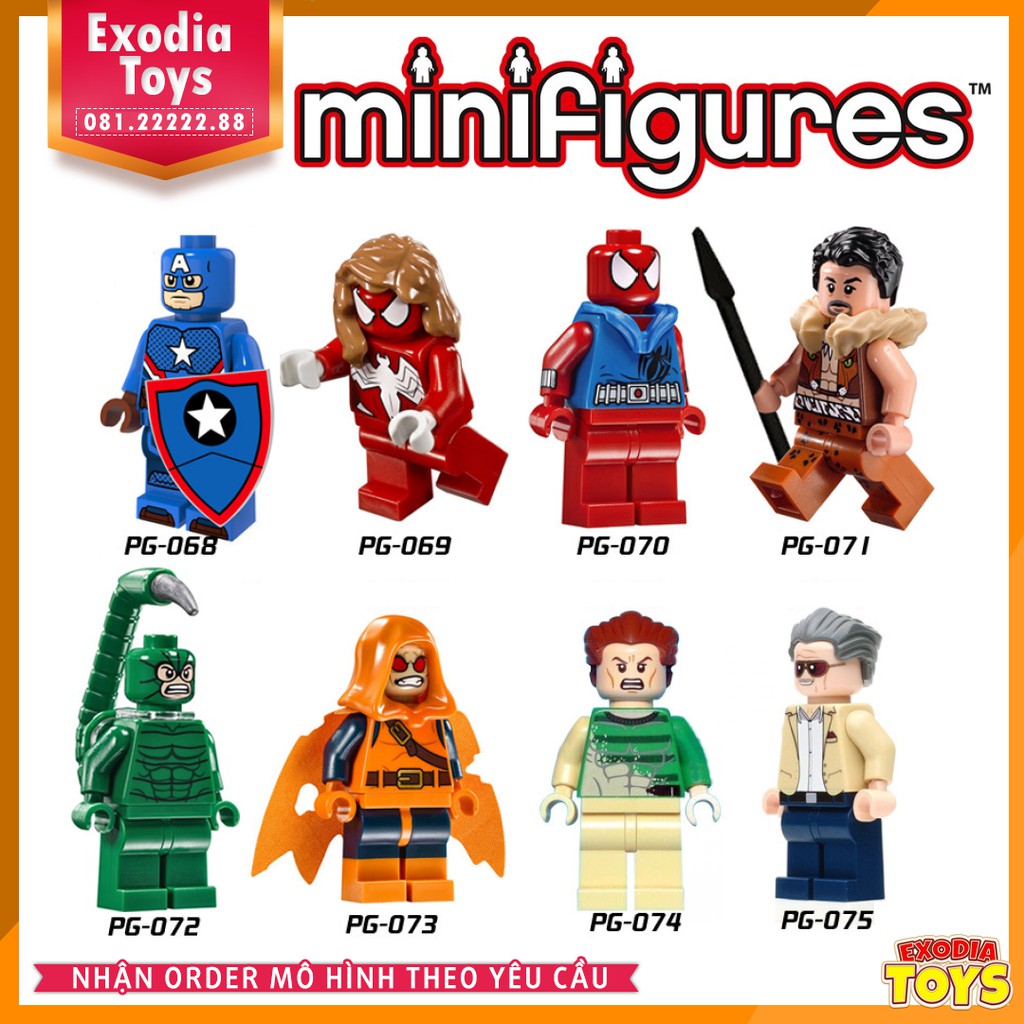 Xếp hình minifigure siêu anh hùng Người Nhện và Hội Kín Sáu Ác Nhân - Đồ Chơi Lắp Ghép Sáng Tạo - POGO 8017