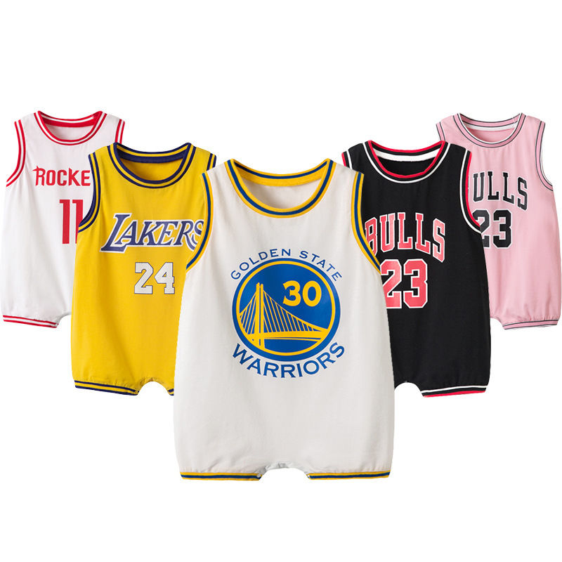 NBA Bộ Quần Yếm Cotton Dễ Thương Cho Trẻ Sơ Sinh