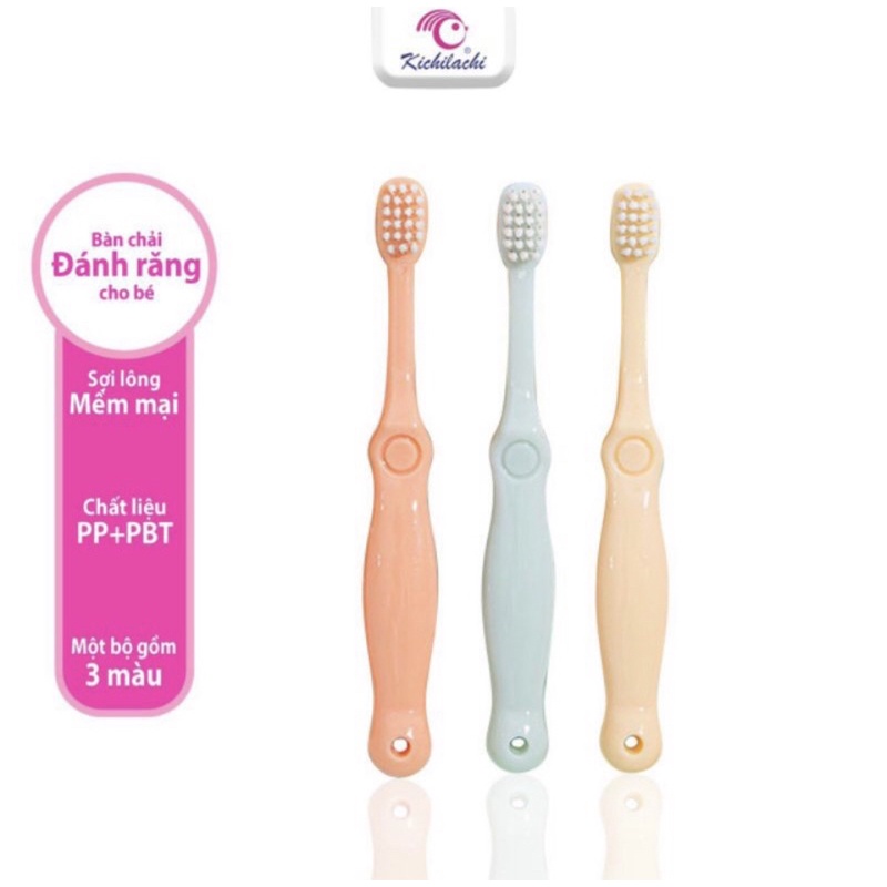 Set 3 bàn chải đánh răng cho bé