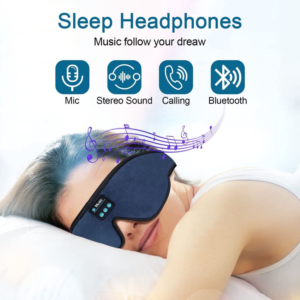 Miếng Bịt Mắt Ngủ 3d bluetooth 5.0 Không Dây Thoáng Khí