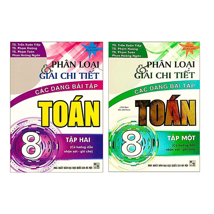 Sách - Combo Phân Loại Và Giải Chi Tiết Các Dạng Bài Tập Toán 8 Tập 1 , Tập 2