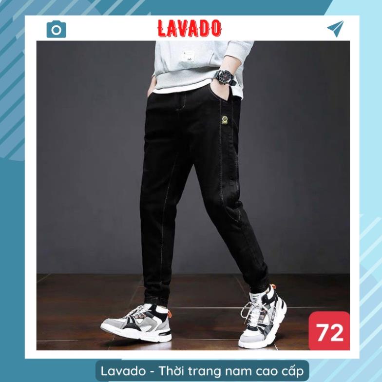 Quần jean jogger nam màu đen đậm trơn bo chân không rách chất bò cao cấp co dãn 4 chiều, rin lưng thun Pari51 !