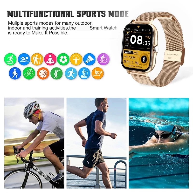 Đồng Hồ Thông Minh TZUZL 2022 Màn Hình 1.69 &quot;Theo Dõi Sức Khỏe Kết Nối Bluetooth