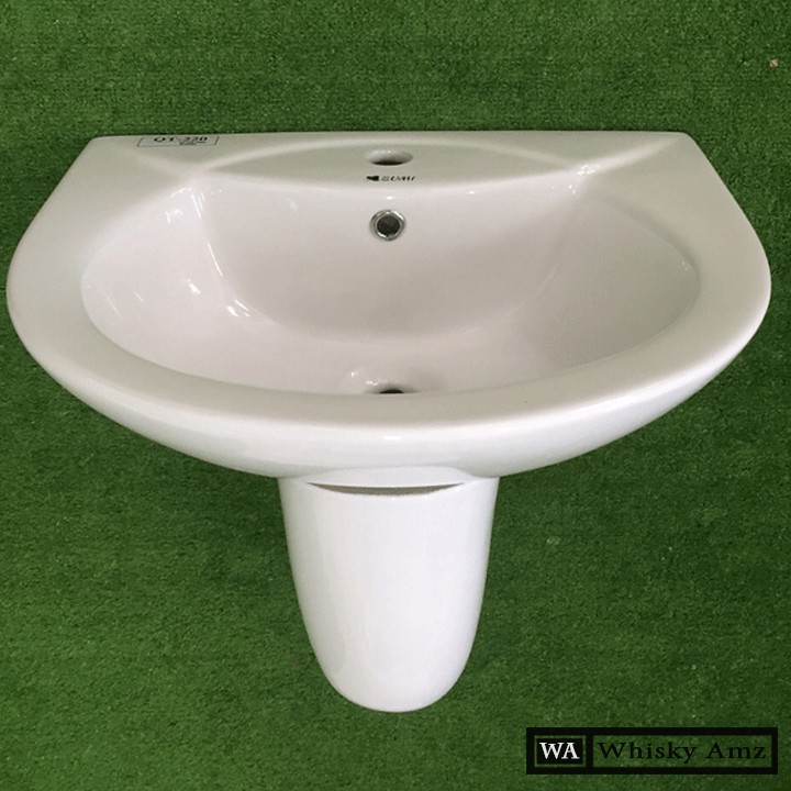 Chậu rửa lavabo chân lửng  C05 hàng chính hãng bảo hành lên đến 5 năm .