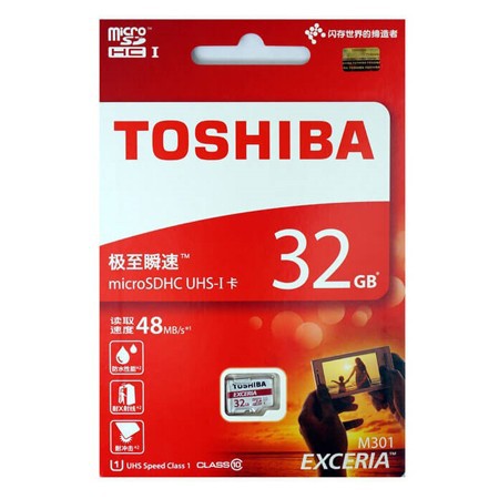 Thẻ nhớ TOSHIBA MicroSD Class10 32GB BH 5 năm Loại tốt