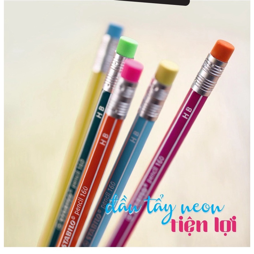 Bộ 5/6/10/12 cây bút chì gỗ STABILO pencil 160