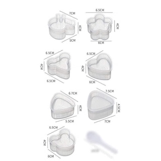set 7 khuôn silicon làm cơm