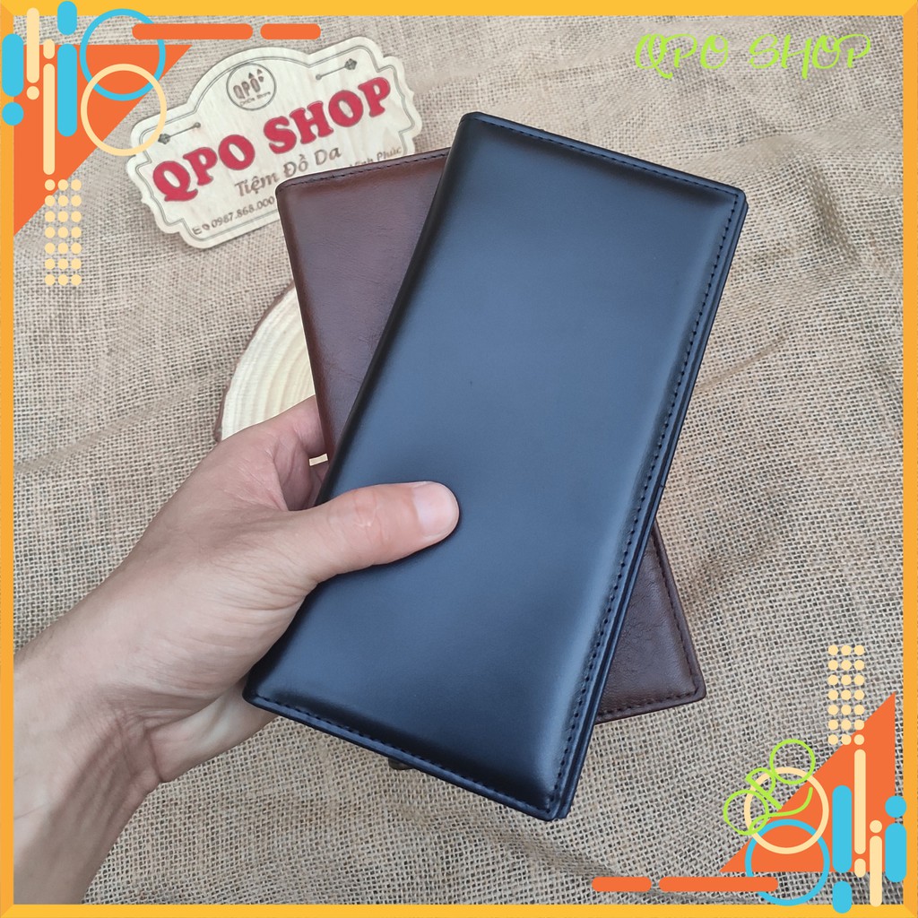 Ví Dài Nam/ Nữ Cầm Tay Cao Cấp Da Bò Nguyên Tấm 100% Bảo Hành Da 12 Tháng