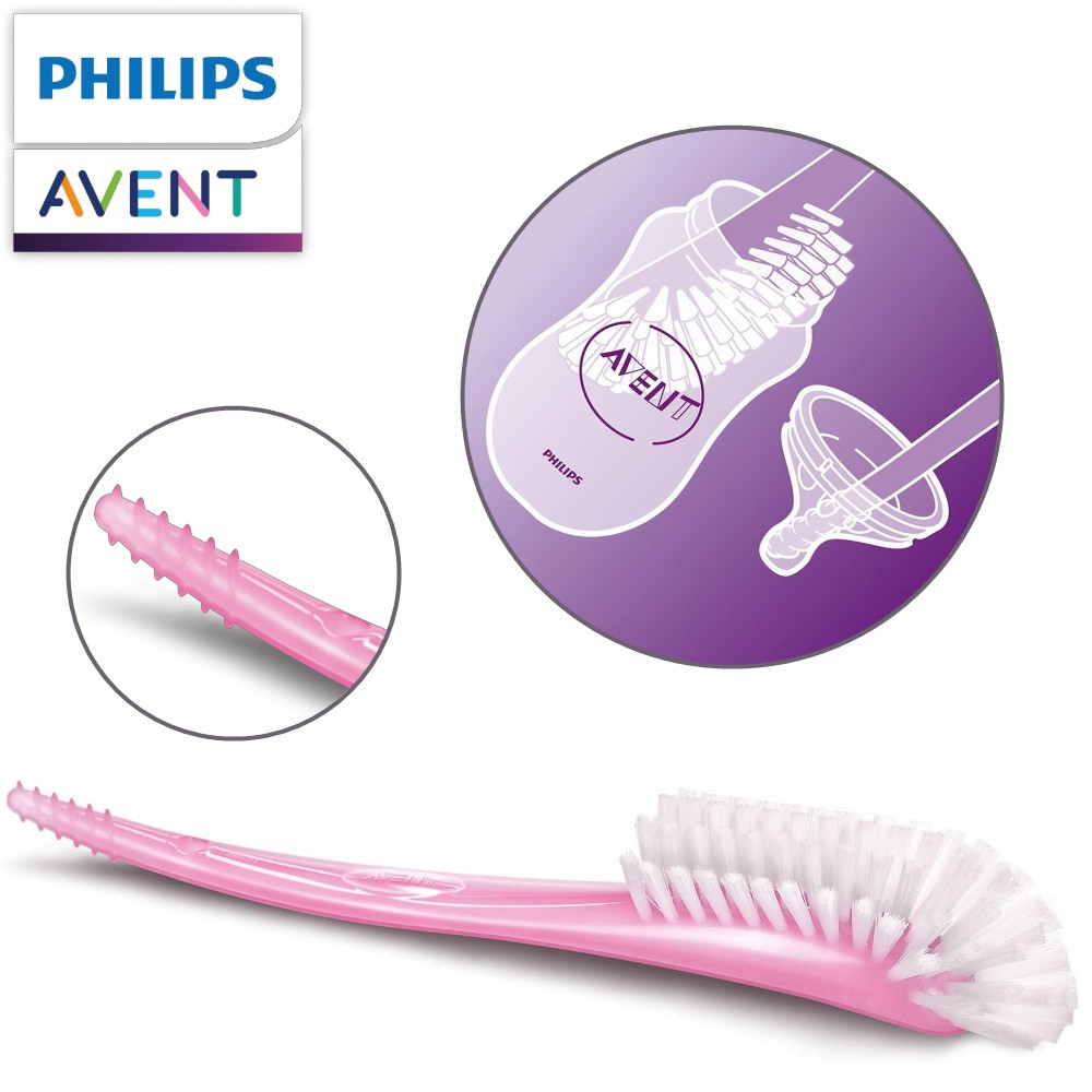 Cọ bình sữa Philips Avent màu xanh/hồng