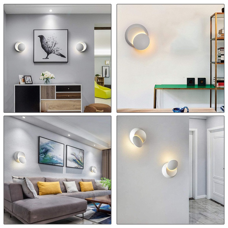 Đèn LED treo tường 3000K ánh sáng trắng hình mặt trăng độc đáo trang trí nhà cửa