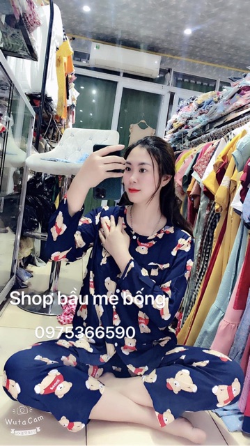 Bộ lanh sau sinh có khoá kéo cho con ti