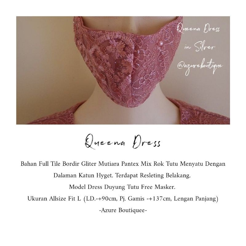 Queena Đầm dự tiệc/đầm xếp ly thêu họa tiết phong cách hiện đại | BigBuy360 - bigbuy360.vn