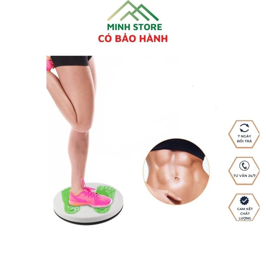Đĩa Xoay Eo Massage Hình Bàn Chân, Bàn Xoay Lắc Tập Thể Thao Giảm Mỡ Bụng
