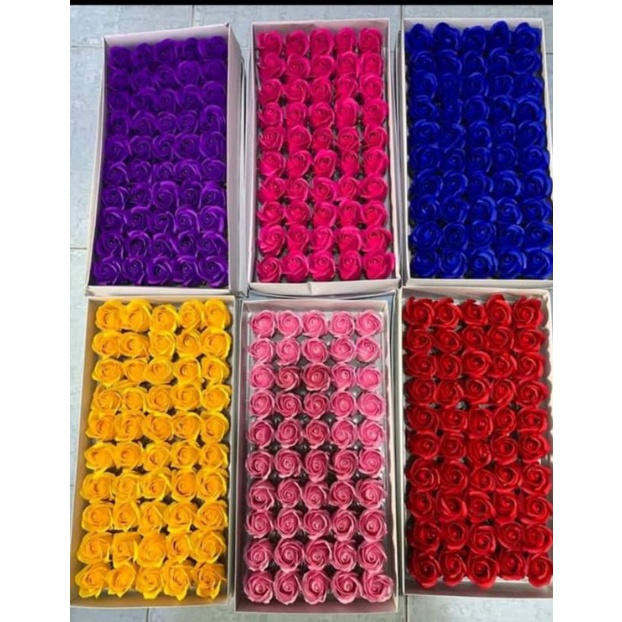 1 HỘP GỒM 50 ĐẦU BÔNG HOA HỒNG SÁP THƠM VĨNH CỬU .HÀNG CAO CẤP .
