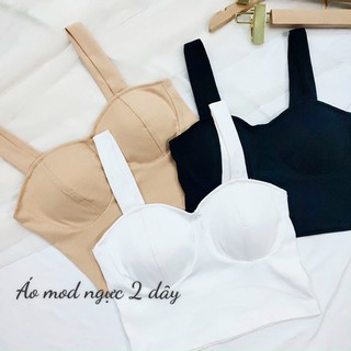 áo 2 dây mod ngực vải borip