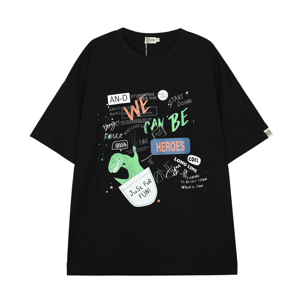 Áo thun tay lỡ KAWSTEE phông Unisex nam nữ form rộng oversize in hình We CAN BE
