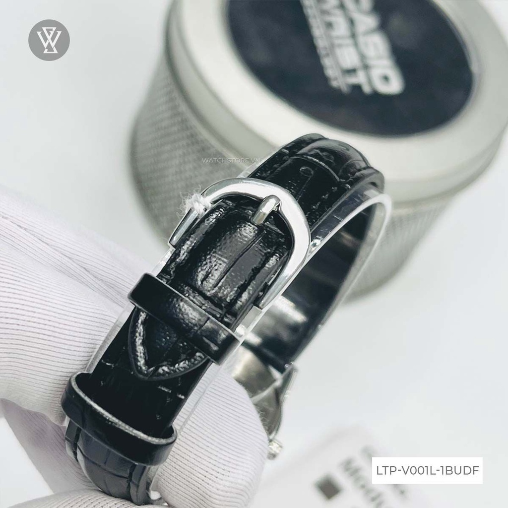 Đồng Hồ Quartz Nữ Casio WATCHSTORE LTP-V001L-1BUDF Thiết Kế Mặt Tròn Kính Khoáng 25mm, Dây Da, Vỏ Thép Không Gỉ Bền Bỉ