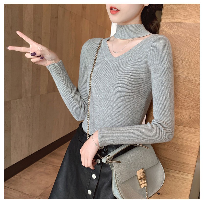 ÁO LEN NỮ CỔ V MẪU HOT NHẤT 2019