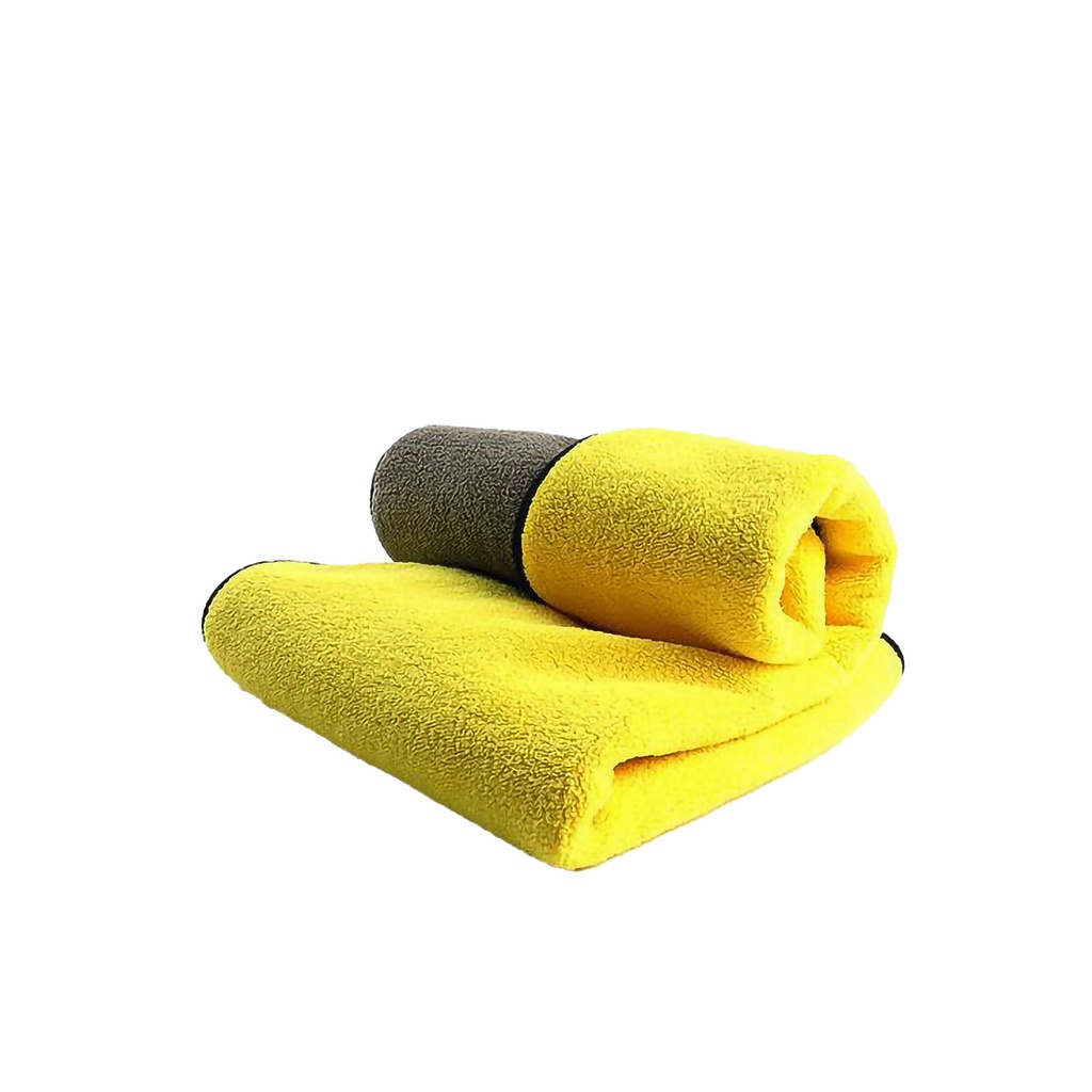 GIÁ HẤP DẪNKhăn Lau Xe Microfiber 2 Lớp Vải Bông Mềm 30x30cm màu vàng lau đa năng Freeship (Lucio Store)