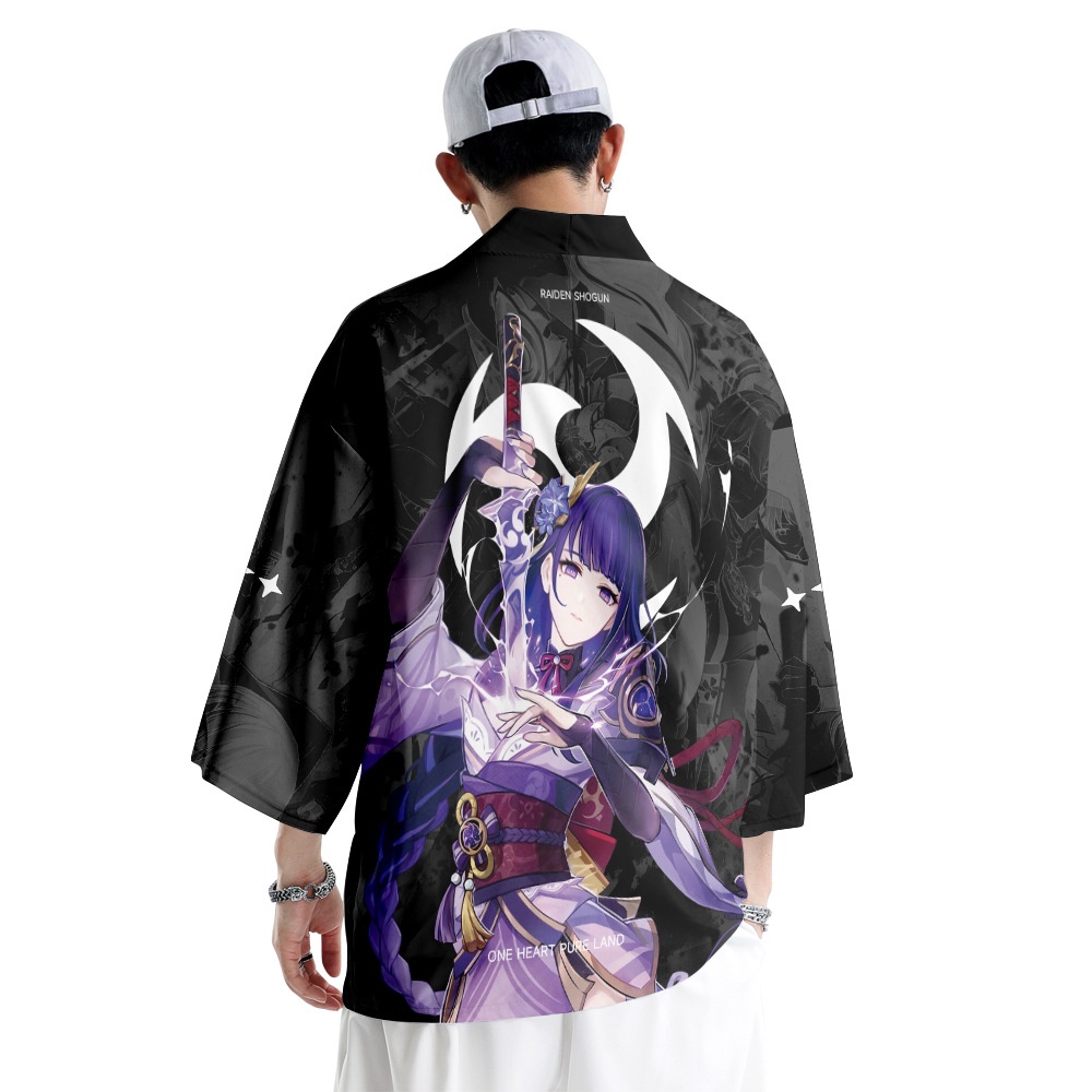 Hobby Genshin Va Chạm Beelzebul Kimono Haori Áo Khoác Ngoài Cosplay Anime Thời Trang Giản Dị Cỡ Lớn