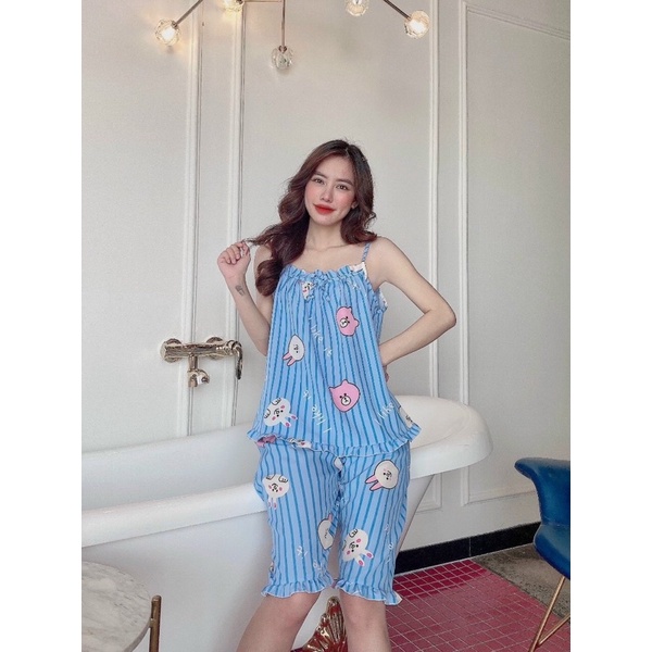 Đồ Bộ Pijama Lửng hoạ tiết xinh