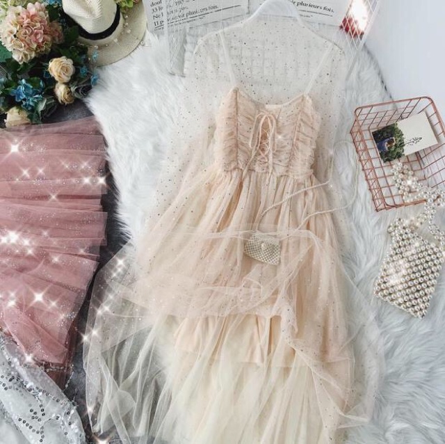 [HÀNG ORDER] Đầm voan lưới bling bling quá siêu siêu đẹp ( Có ảnh thật ) | BigBuy360 - bigbuy360.vn