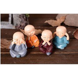 Set 4 Tượng Nhật Phong Thủy không nghe điều sai ( Mizaru) không nói điều bậy ( Iwazaru) không nhìn điều trái (Kikazaru) | BigBuy360 - bigbuy360.vn