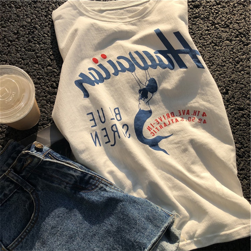 Short-sleeved t-shirt women's summer dress 2021 new loose Korean letter printing student clothes female plus size tide tees