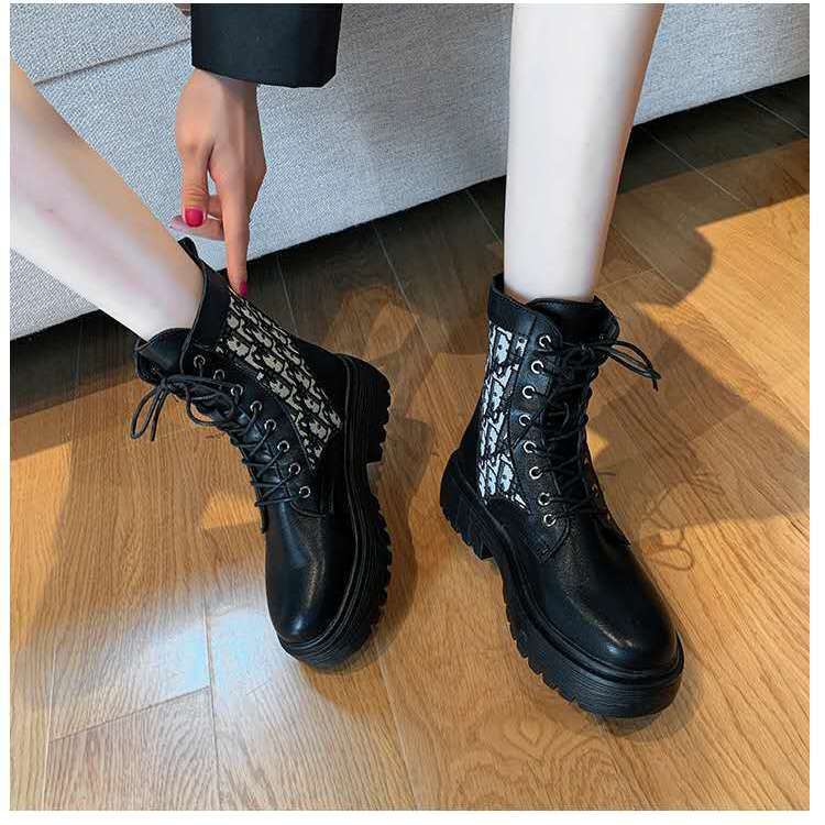 Women's boots net red versatile foreign fashion boots trend ins casual shoes boots