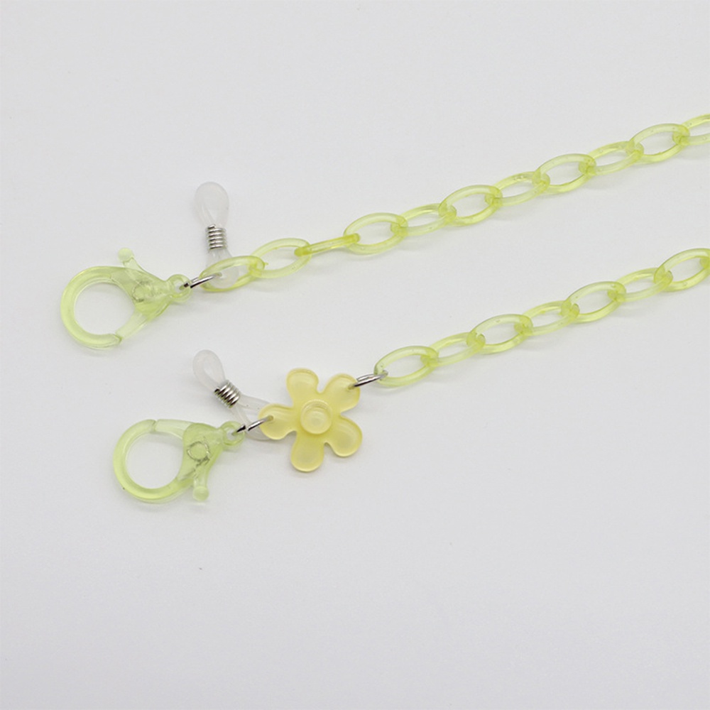 Dây Đeo Mắt Kính Chống Thất Lạc Bằng Acrylic Họa Tiết Hoa Hoạt Hình Dễ Thương
