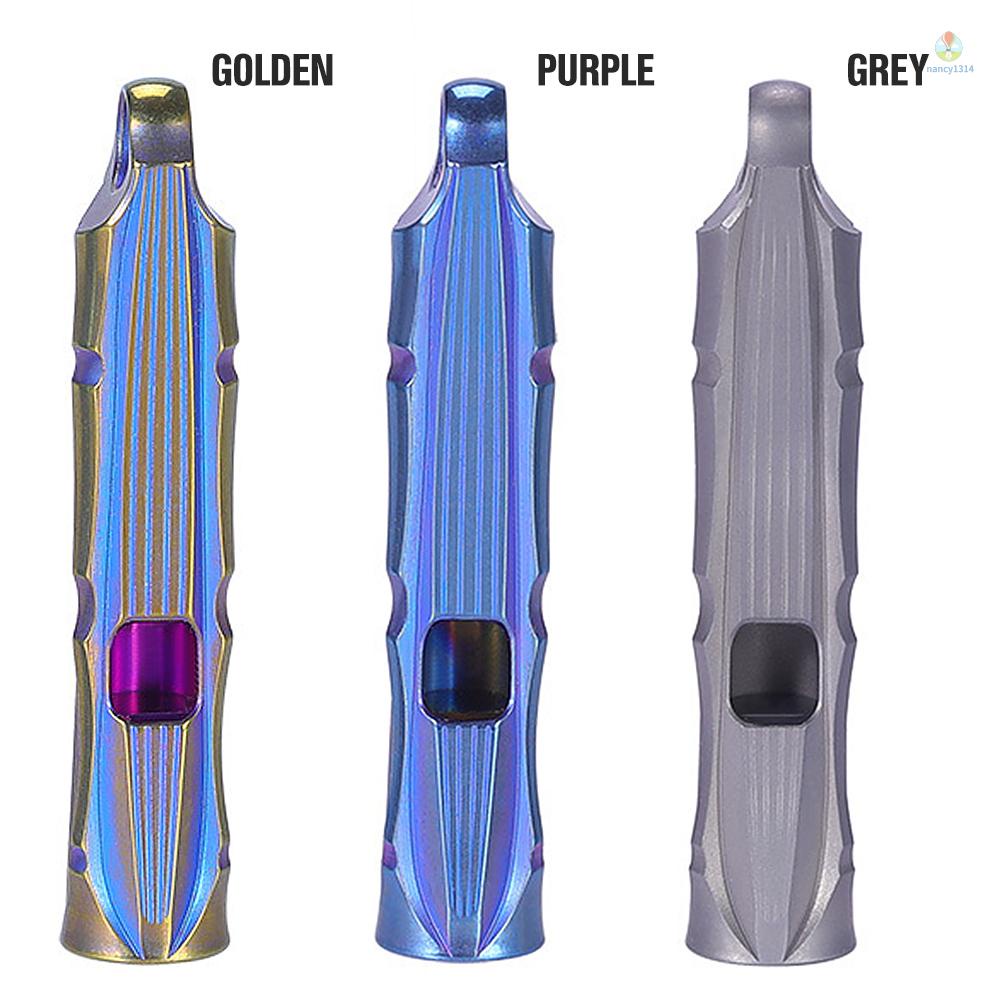 Còi Thổi Khẩn Cấp Siêu Nhẹ Bằng Titan Kèm Dây Phản Quang Tiện Dụng Mang Theo Du Lịch Cắm Trại