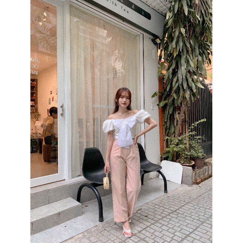 Quần WONDER HOUSE ống rộng dáng dài suông - Mango pant