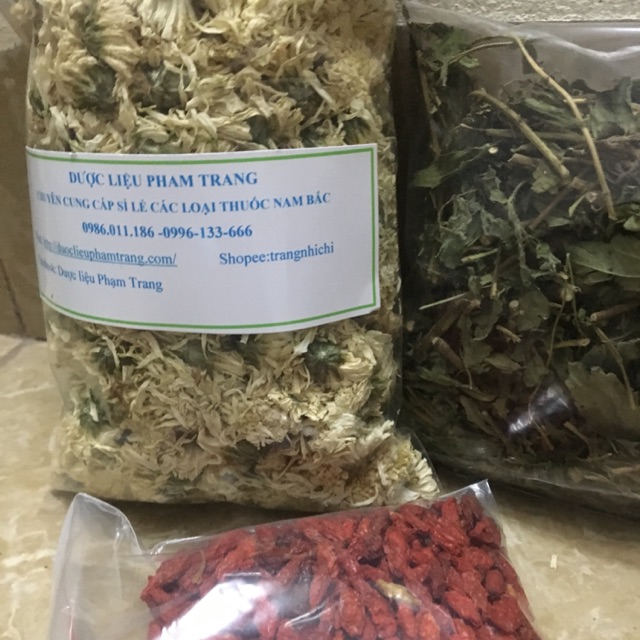Combo trà hoa cúc 500g được tặng kèm kỳ tử và cỏ ngọt