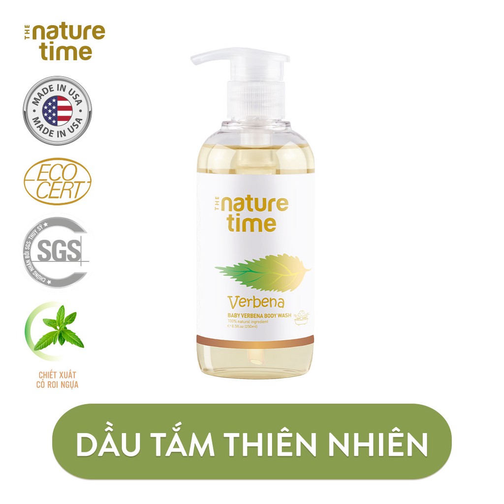 [Quà tặng] Dầu tắm The Nature Time sữa tắm gội toàn thân Thiên nhiên tinh dầu đào tây 250ml