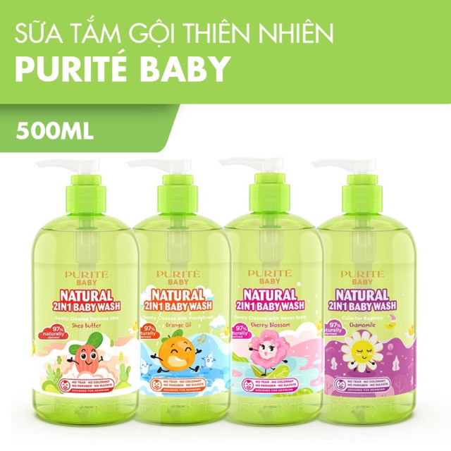 Sữa Tắm Gội Purité Baby Natural 2in1