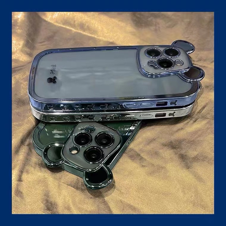 Ốp Điện Thoại Trong Suốt Chống Sốc In Hình Gấu kaws 3D Cho iPhone 7 plus X xs max xr 11 pro max 12 pro max 13 pro max