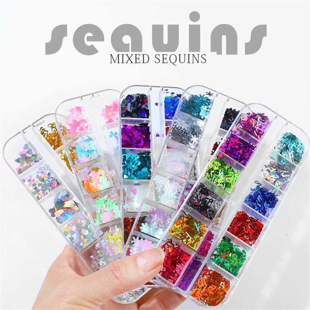 XIANTIN Bột Kim Tuyến 3D Lấp Lánh Trang Trí Móng Tay