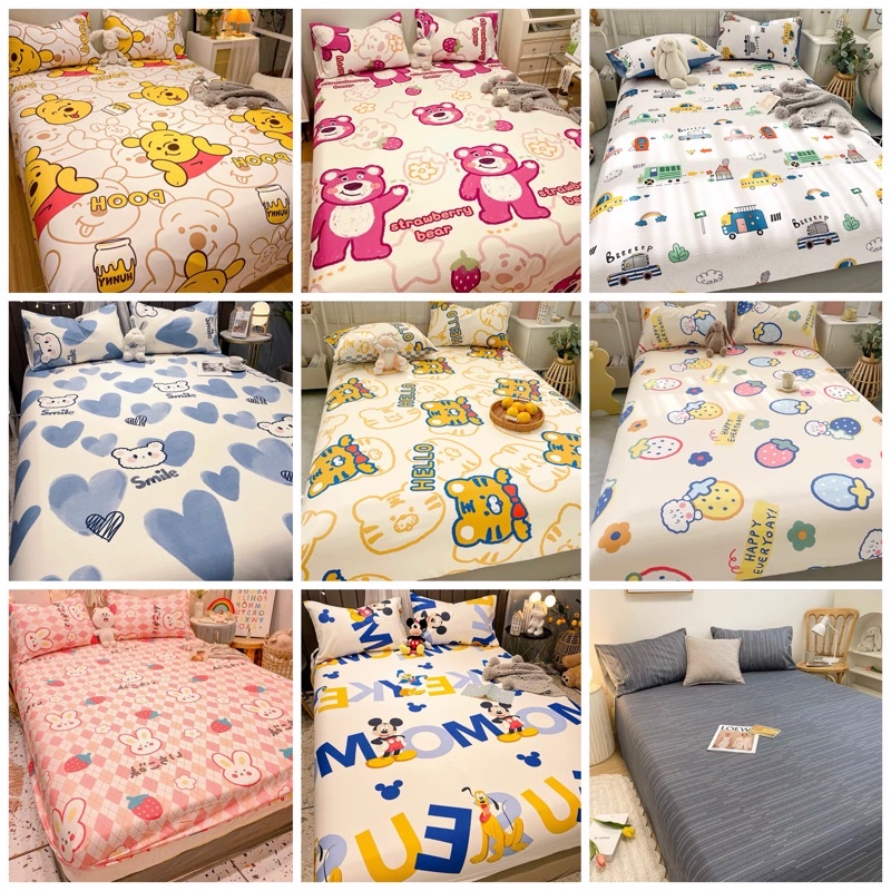 SÉT GA GỐI 3 MÓN COTTON 100% HOẠ TIẾT 2022