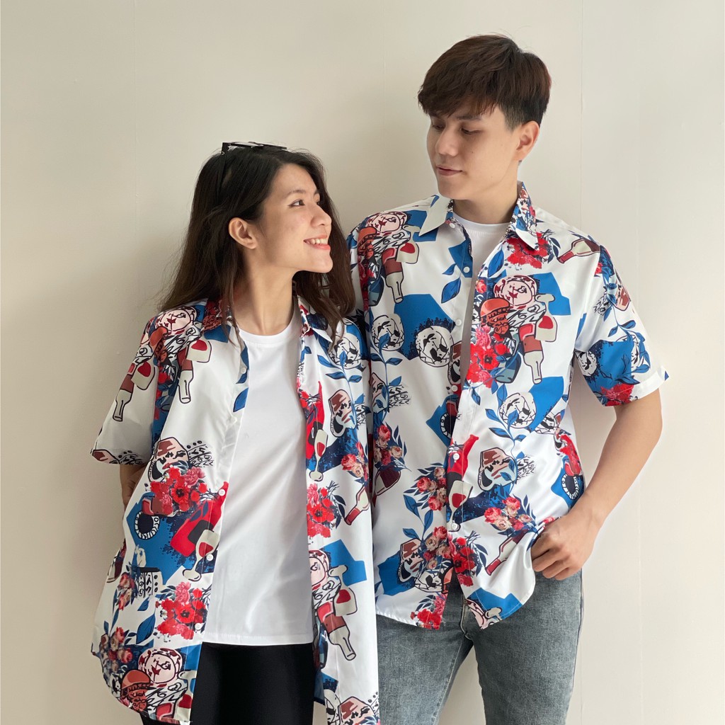 ÁO SƠ MI HOẠ TIẾT HOA MÀU CỰC ĐẸP , HOT 2021