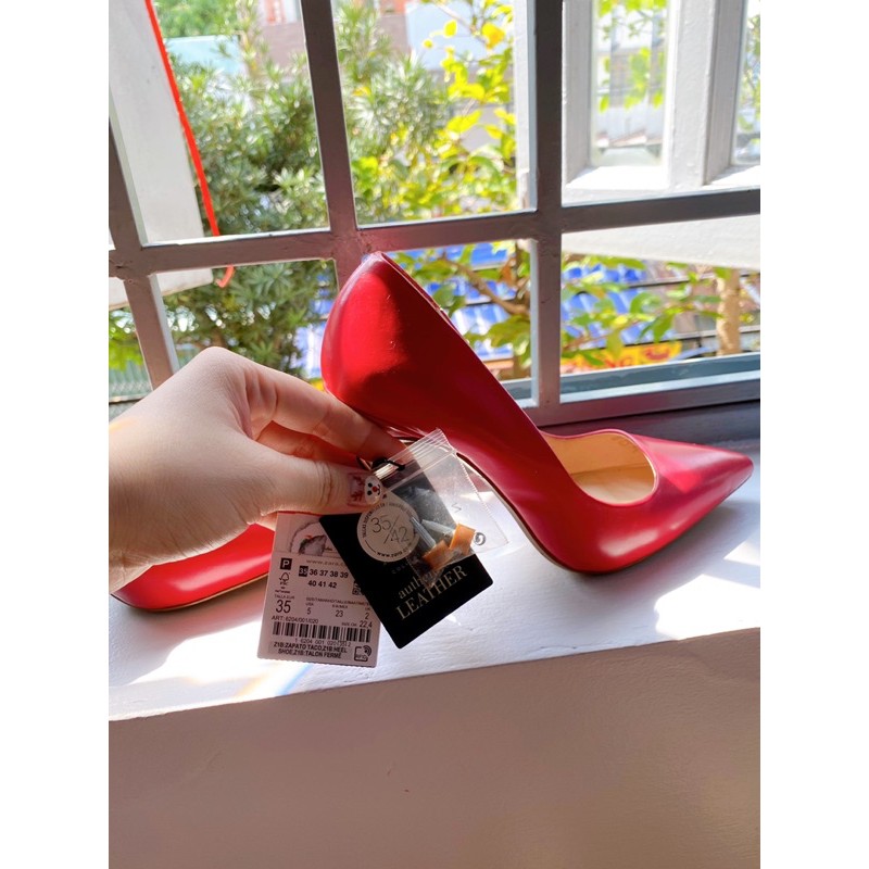 Thanh lý giày Zara Basic Red Pump