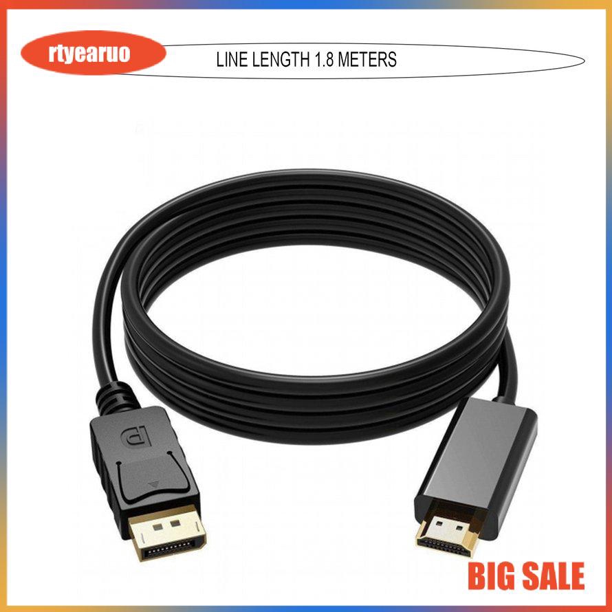 Cáp chuyển đổi Displayport DP sang đầu HDMI 1080p dài 1.8m chuyên dụng cho PC HDTV máy chiếu Laptop chất lượng cao