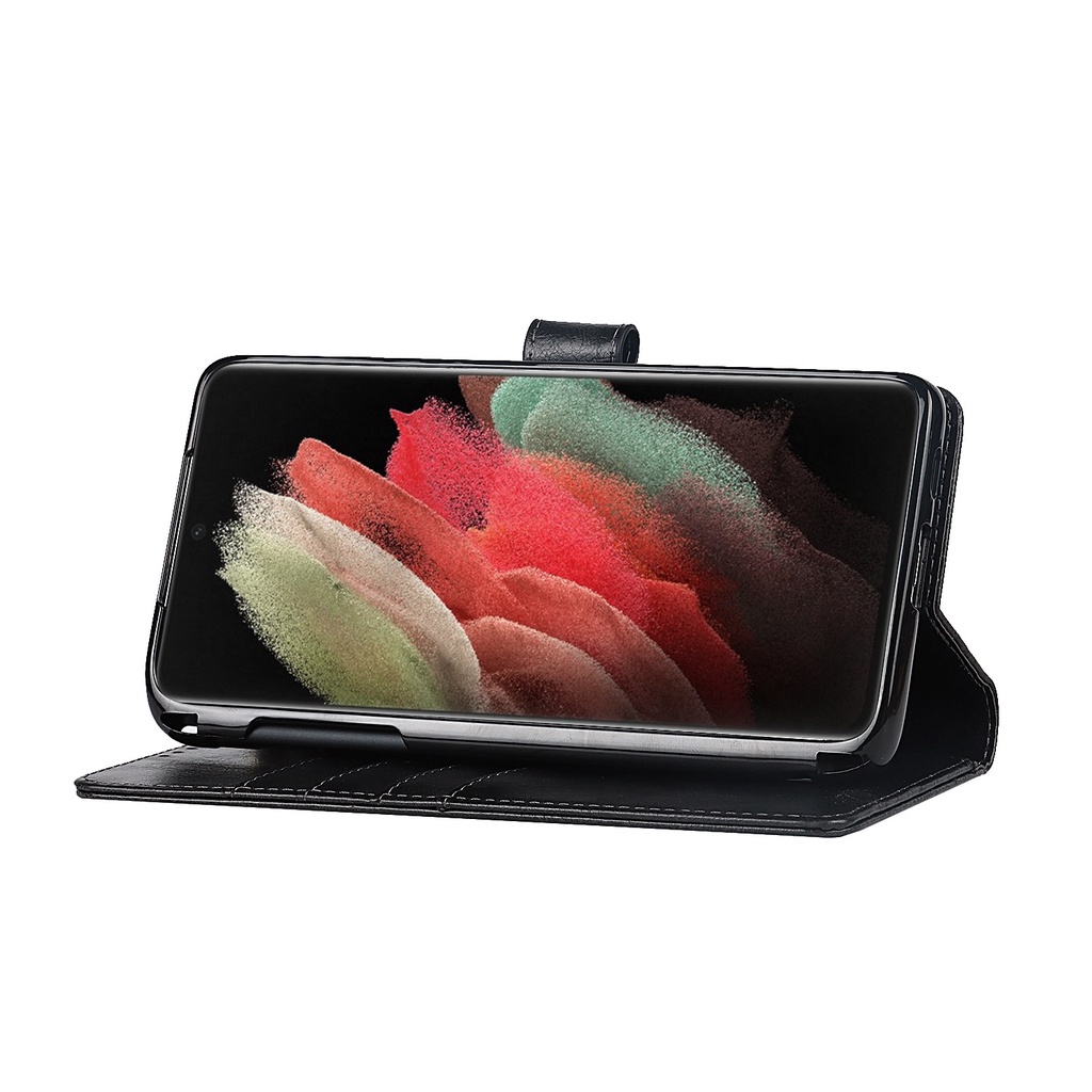 Bao Da Điện Thoại Nắp Lật Kèm Ngăn Đựng Bút Cho Samsung S21 Ultra 5G S pen SPEN S-pen Stylus Samsung Galaxy S21 Ultra 5G